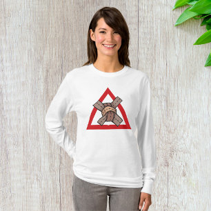 Camiseta Rótulo de advertencia sobre la carretera por embot