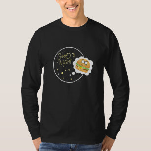 Camiseta Rótulo de alimentos Cheeseburger y Fry Francés