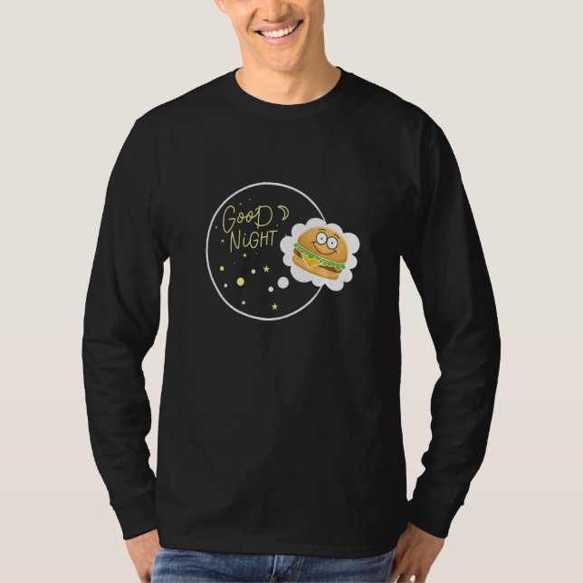 Camiseta Rótulo de alimentos Cheeseburger y Fry Francés (Anverso)