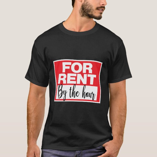 Camiseta Rótulo De Alquiler Por Hora (Anverso)