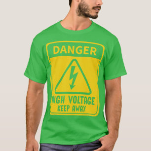 Camiseta Rótulo de alto voltaje de peligro