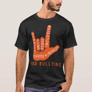 Camiseta Rótulo de amor anti bullying Day Naranjas 2021