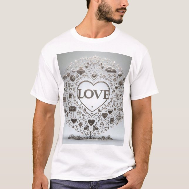 Camiseta Rótulo de amor transparente (Anverso)