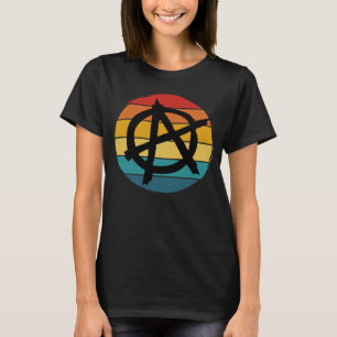 Camiseta Rótulo de Anarquía Punk contra el establishment ro