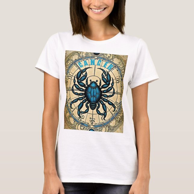 Camiseta Rótulo de astrología del cáncer (Anverso)