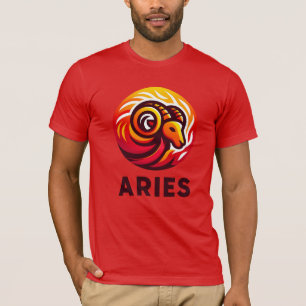 Camiseta Rótulo de Astrología Fiery Aries