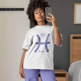 Camiseta Rótulo de astrología Personalizado  Purple Women's