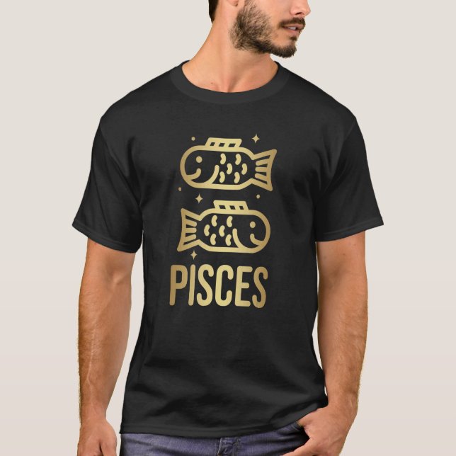 Camiseta Rótulo de Astrología Pisces Libra Zodiac 14 (Anverso)