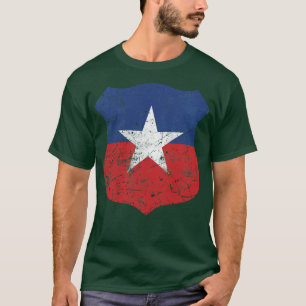 Camiseta Rótulo de Bandera Roundel de Chile