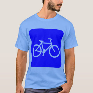 Camiseta Rótulo de bicicleta - Azul