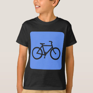 Camiseta Rótulo de bicicleta - Azul bebé