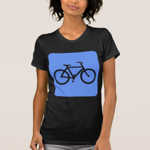 Camiseta Rótulo de bicicleta - Azul bebé
