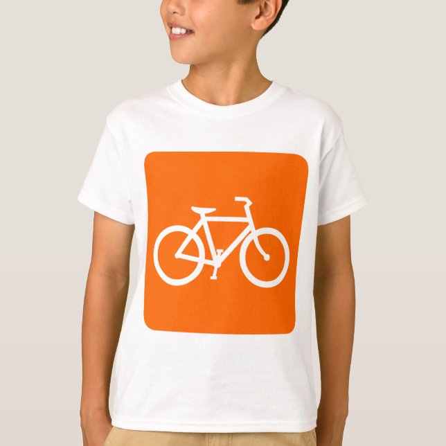Camiseta Rótulo de bicicleta - Blanco (Anverso)