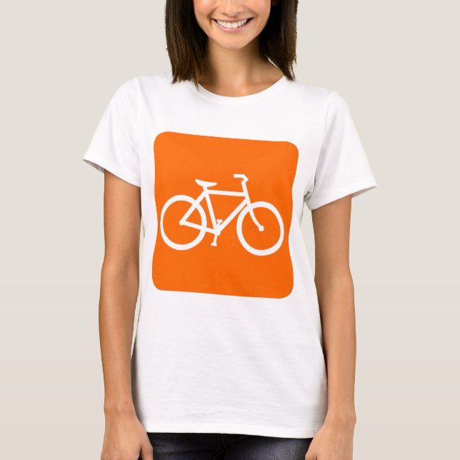 Camiseta Rótulo de bicicleta - Blanco (Anverso)