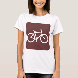Camiseta Rótulo de bicicleta - Marrón oscuro