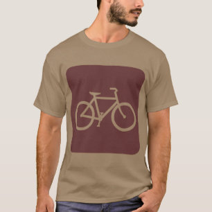 Camiseta Rótulo de bicicleta - Marrón oscuro