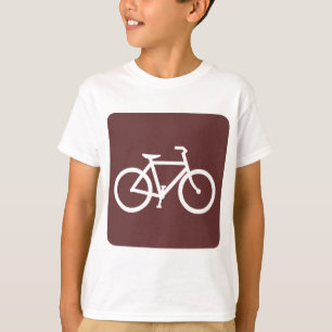 Camiseta Rótulo de bicicleta - Marrón oscuro