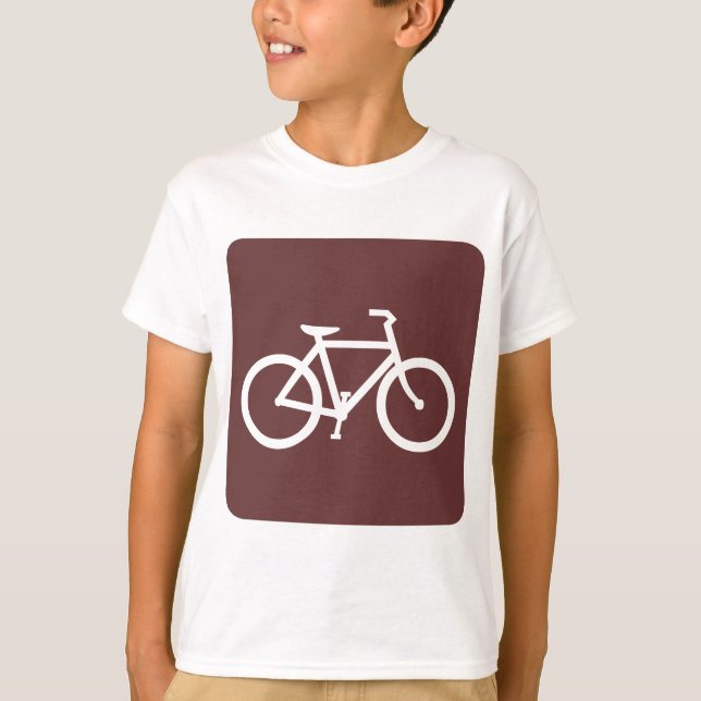 Camiseta Rótulo de bicicleta - Marrón oscuro (Anverso)
