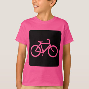 Camiseta Rótulo de bicicleta - Negro
