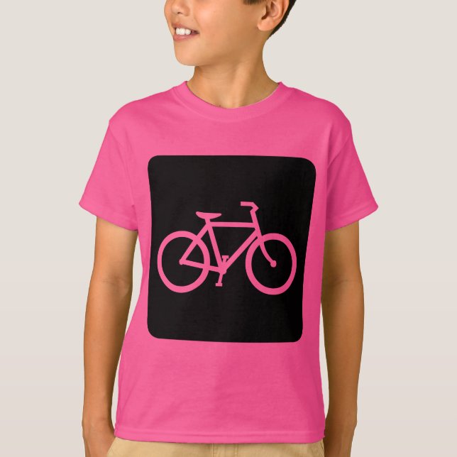 Camiseta Rótulo de bicicleta - Negro (Anverso)