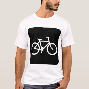 Camiseta Rótulo de bicicleta - Negro