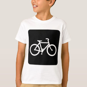 Camiseta Rótulo de bicicleta - Negro