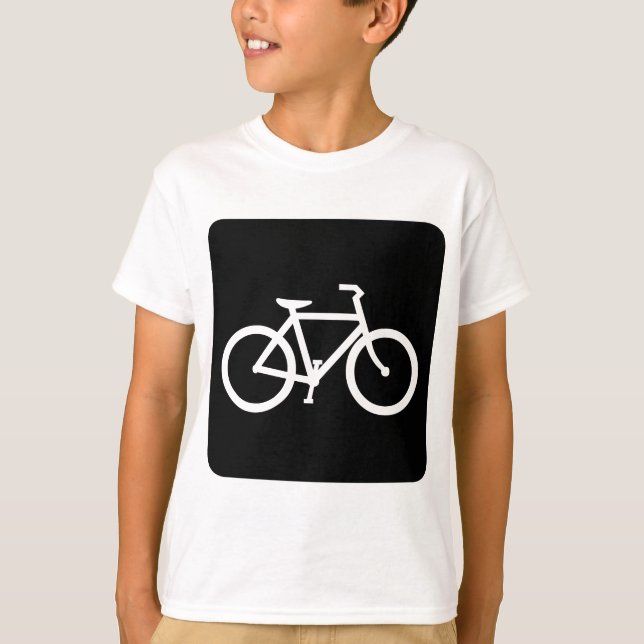 Camiseta Rótulo de bicicleta - Negro (Anverso)