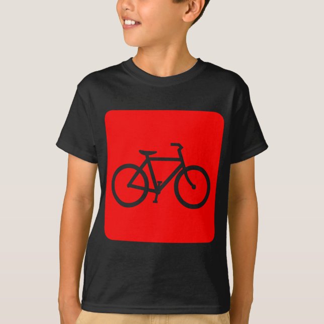 Camiseta Rótulo de bicicleta - Rojo (Anverso)