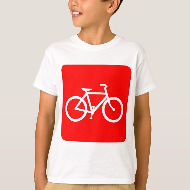Camiseta Rótulo de bicicleta - Rojo (Anverso)