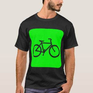 Camiseta Rótulo de bicicleta - Verde