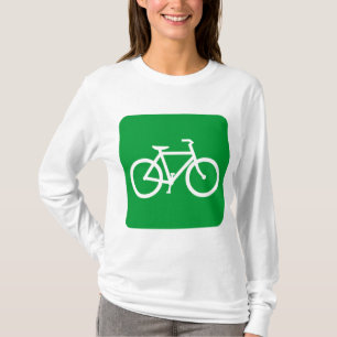 Camiseta Rótulo de bicicleta - Verde de hierba