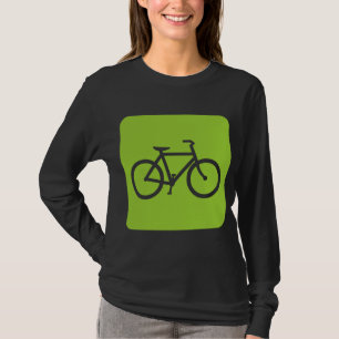 Camiseta Rótulo de bicicleta - Verde marciano