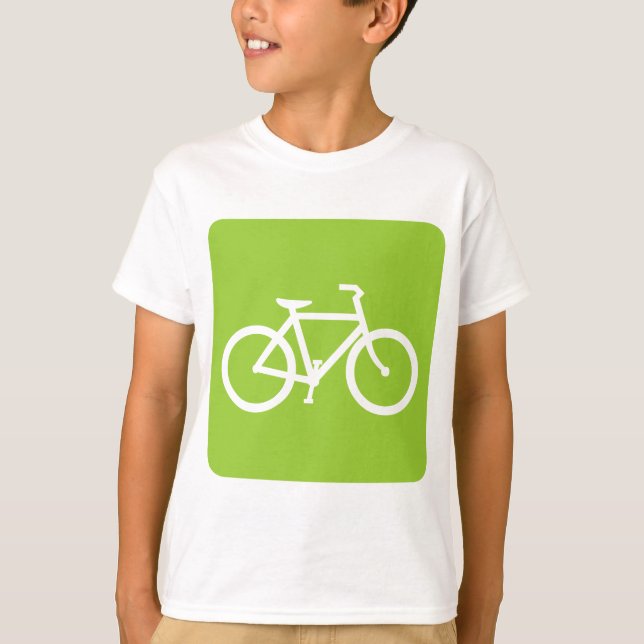 Camiseta Rótulo de bicicleta - Verde marciano (Anverso)