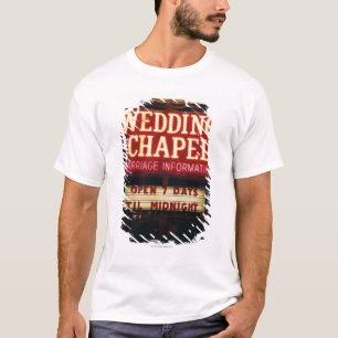 Camiseta Rótulo de capilla Boda Neon en Las Vegas, EE.UU.