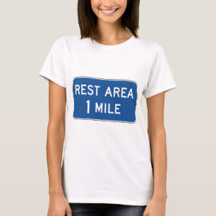 Camiseta Rótulo de carretera de área de descanso