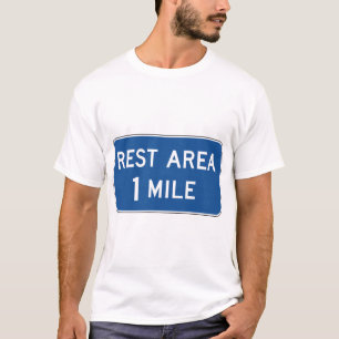 Camiseta Rótulo de carretera de área de descanso