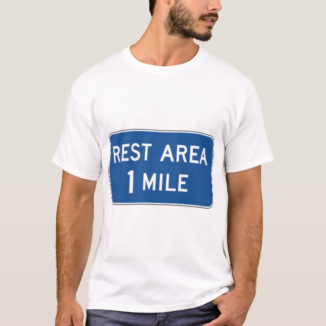 Camiseta Rótulo de carretera de área de descanso (Anverso)