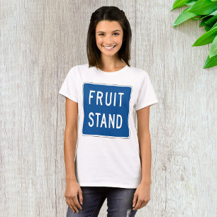 Camiseta Rótulo de carretera de base de frutas