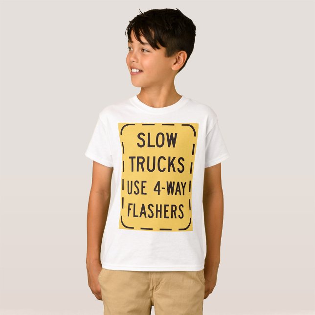 Camiseta Rótulo de carretera de camiones lentos (Subido por el creador)