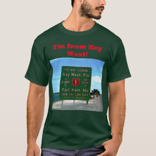 Camiseta Rótulo de carreteras dejando la llave al oeste, Fl