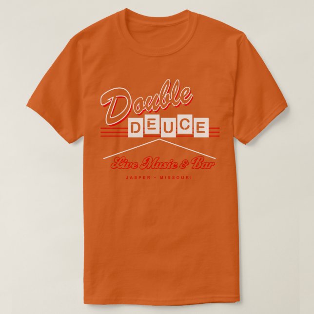 Camiseta Rótulo de caseta doble deuce (Diseño del anverso)