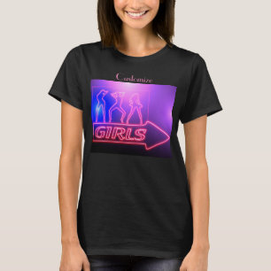 Camiseta Rótulo de Chicas rosados neón Thunder_Cove