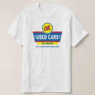 Camiseta Rótulo de coches usados Vintage OK - Escriba un d
