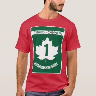 Camiseta Rótulo de Columbia Británica de Trans Canadá