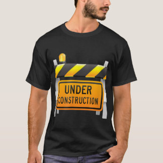 Camiseta Rótulo de construcción en curso