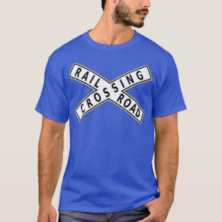 Camiseta Rótulo de cruce de trenes Premium