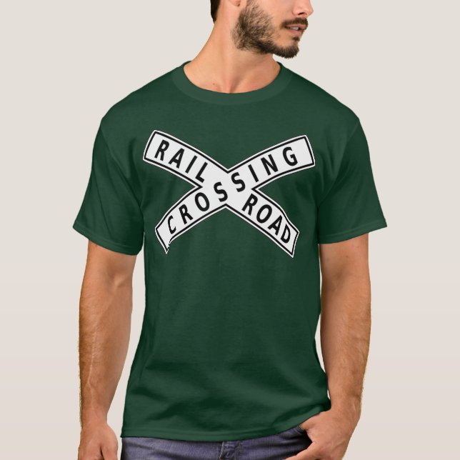 Camiseta Rótulo de cruce ferroviario (Anverso)