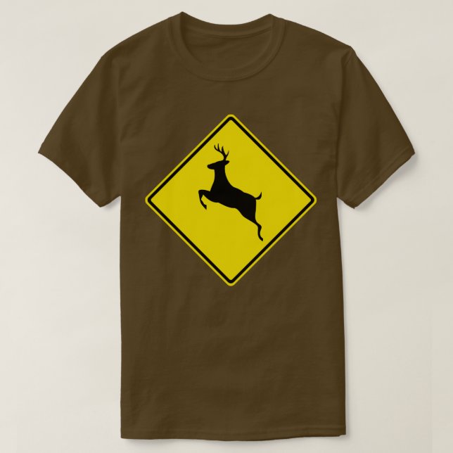 Camiseta Rótulo de cruzamiento de venados (Diseño del anverso)
