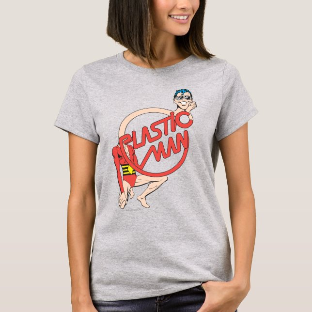 Camiseta Rótulo de cuello de goma de hombre plástico (Anverso)