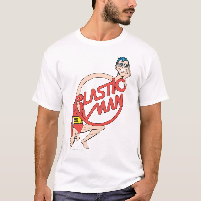 Camiseta Rótulo de cuello de goma de hombre plástico (Anverso)